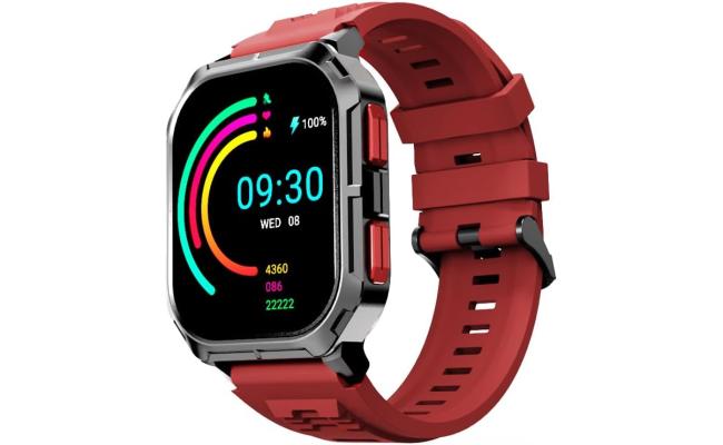 HiFuture ULTRA 3 Bluetooth Calling Smart Watch, 2.0-inch IPS Display, IP68 Waterproof, 24/7 True heart rate & Blood oxygen sensor (the fifth generation), Up to 7 days daily use, 100+ Sports Mode - Red